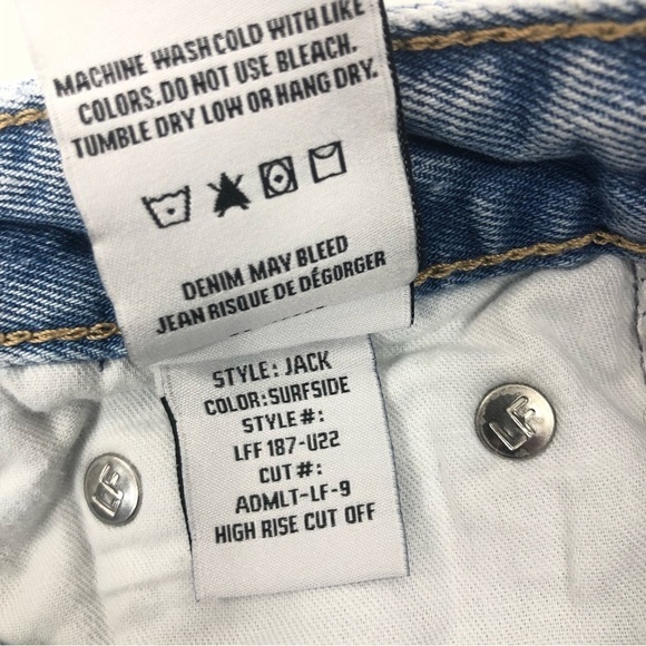 New Lovers and Friends Jack High Rise Cut Off Denim Shorts Surfside - Picture 11 of 13